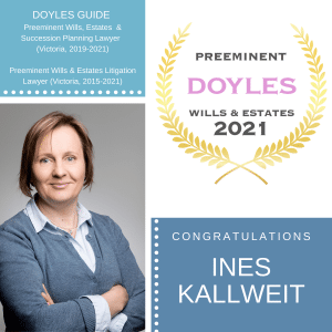 KHQ Lawyers - Ines Kallweit - Preeminent Wills & Estates Lawyer